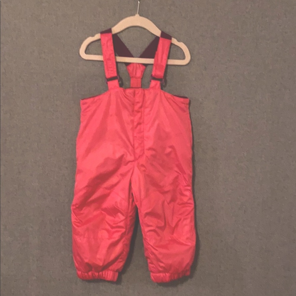 Pink snow bibs 18-24 months